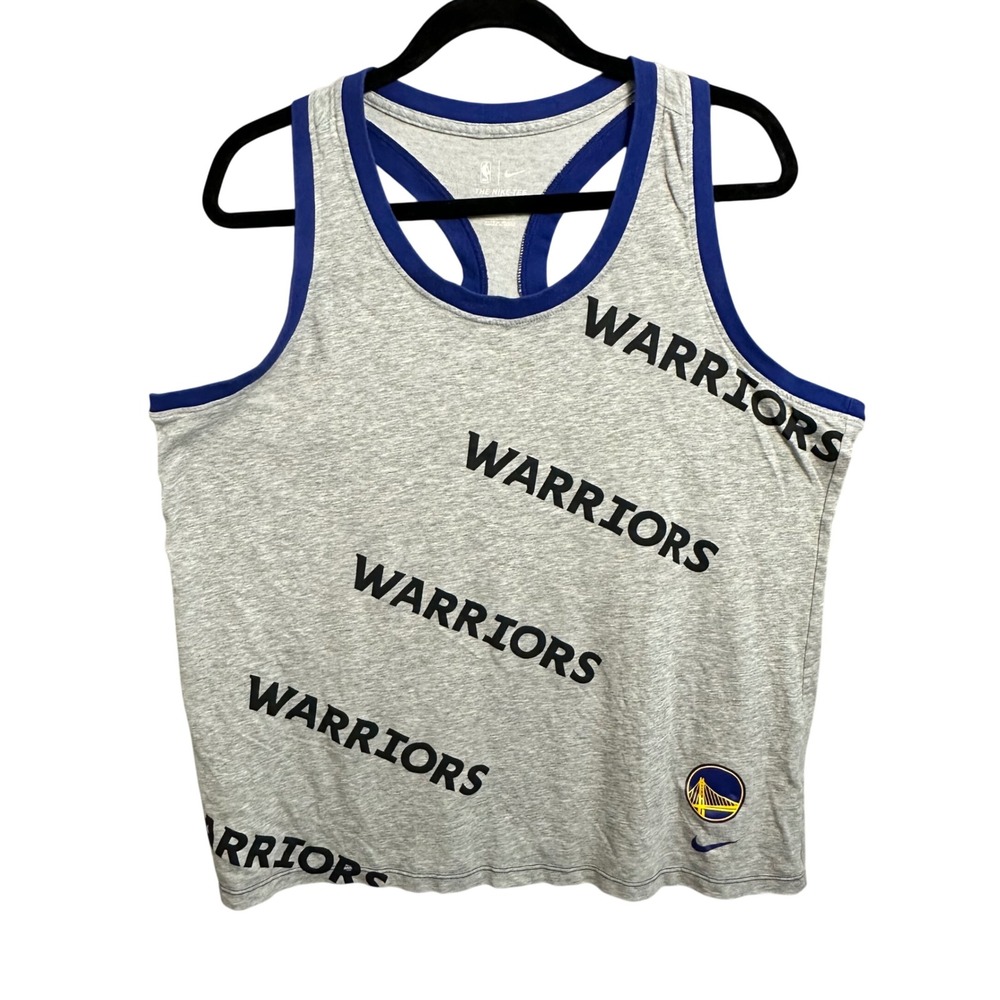 Nike‎ Golden State Warriors Tank Top XL Gray NBA Basketball Racerback Sportswear